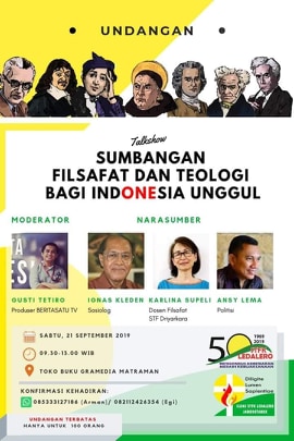 Talkshow : Sumbangan Filsafat dan Teologi Bagi Indonesia Unggul